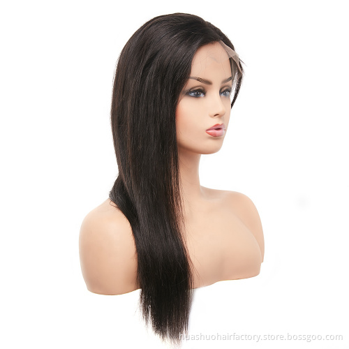 Wholesale Natural Color Cuticle Aligned Unprocessed Brazilian Remy Human Hair13X4 Lace Front Wigs